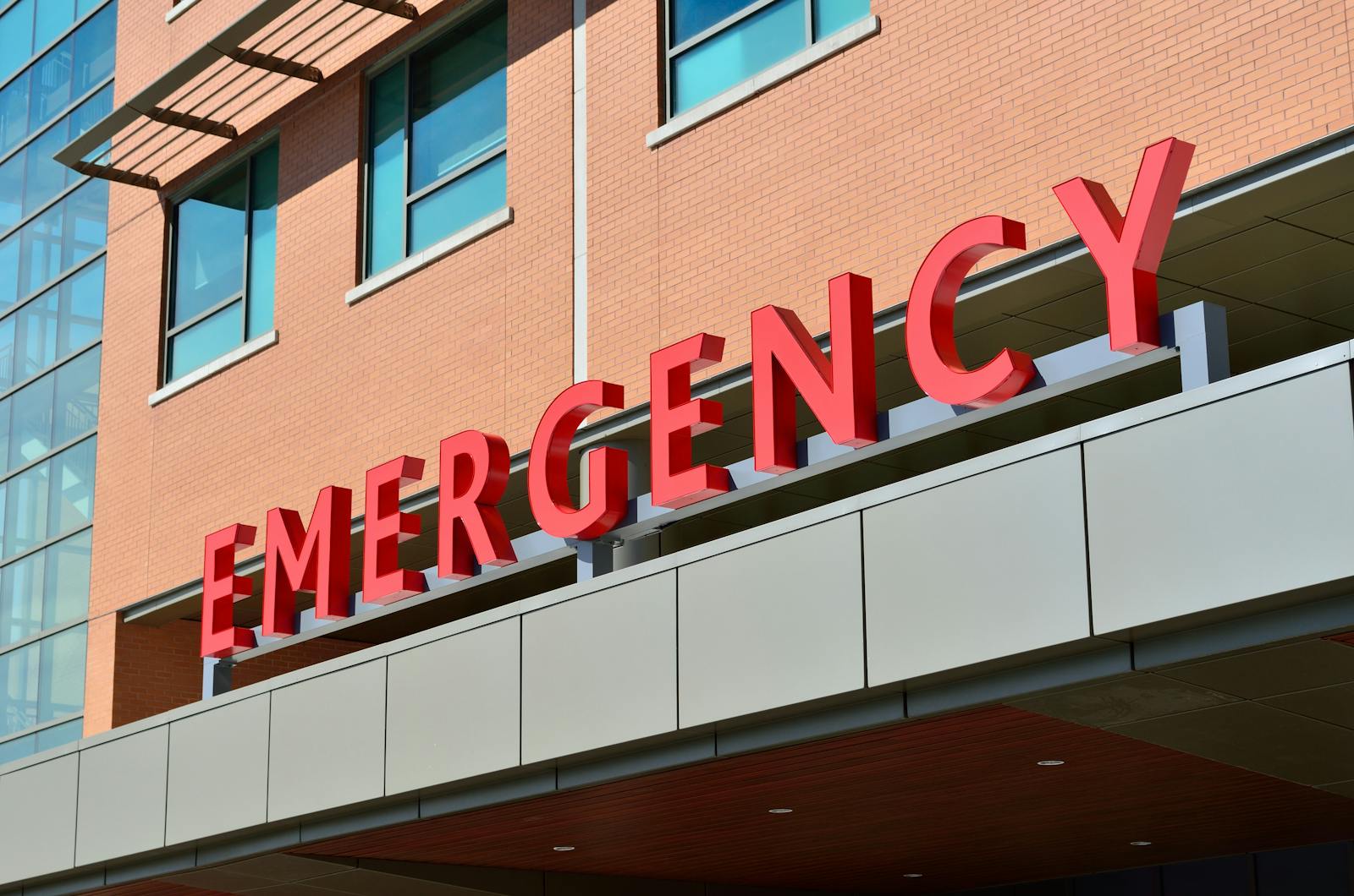 Hospital emergency entrance — personal injury legal representation